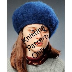 New Bev Galeskas for Fiber Trends AC-12 Brushed Felt Beret Knitting Pattern